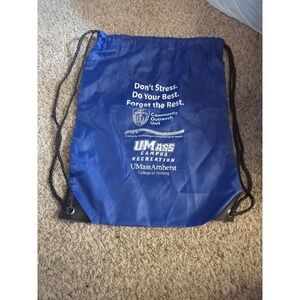 Umass Amherst Campus Recreation Blue Pull String Bag